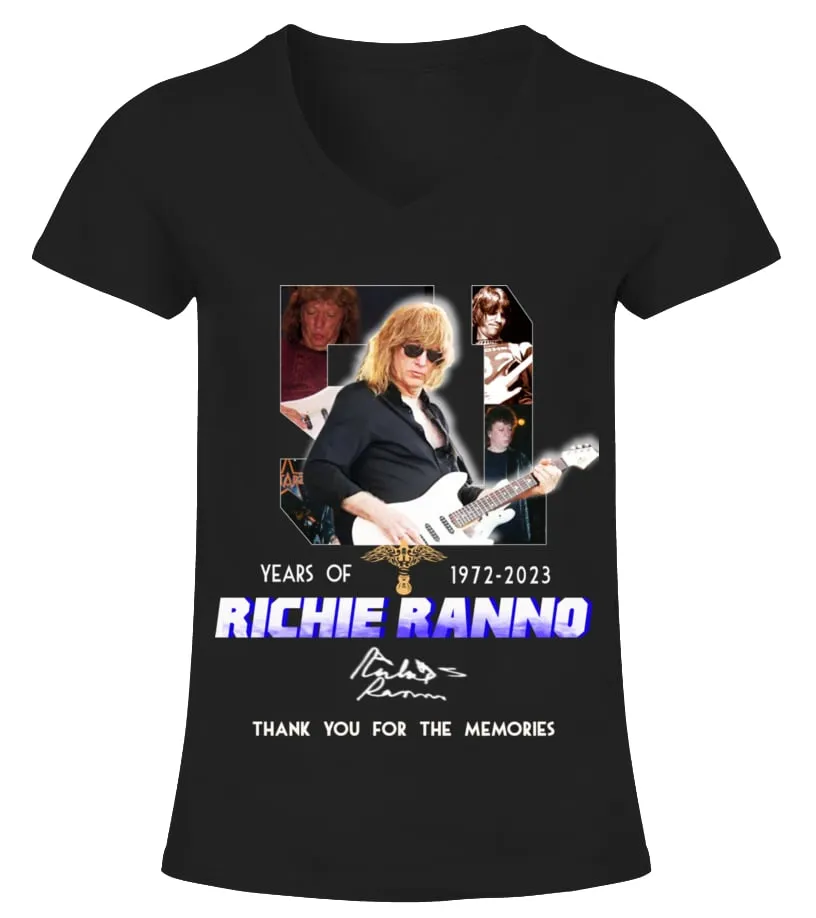 RICHIE RANNO 51 YEARS OF 19722023 CAMISETA CUELLO PICO MUJER