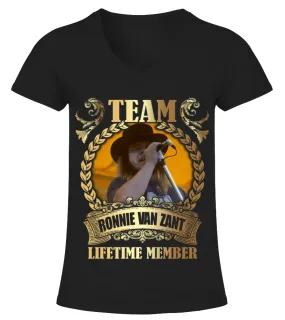 TEAM RONNIE VAN ZANT - LIFETIME MEMBER Camiseta cuello pico Mujer