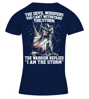 THE DEVIL WHISPERS YOU CANT WITHSTAND Camiseta cuello pico Mujer