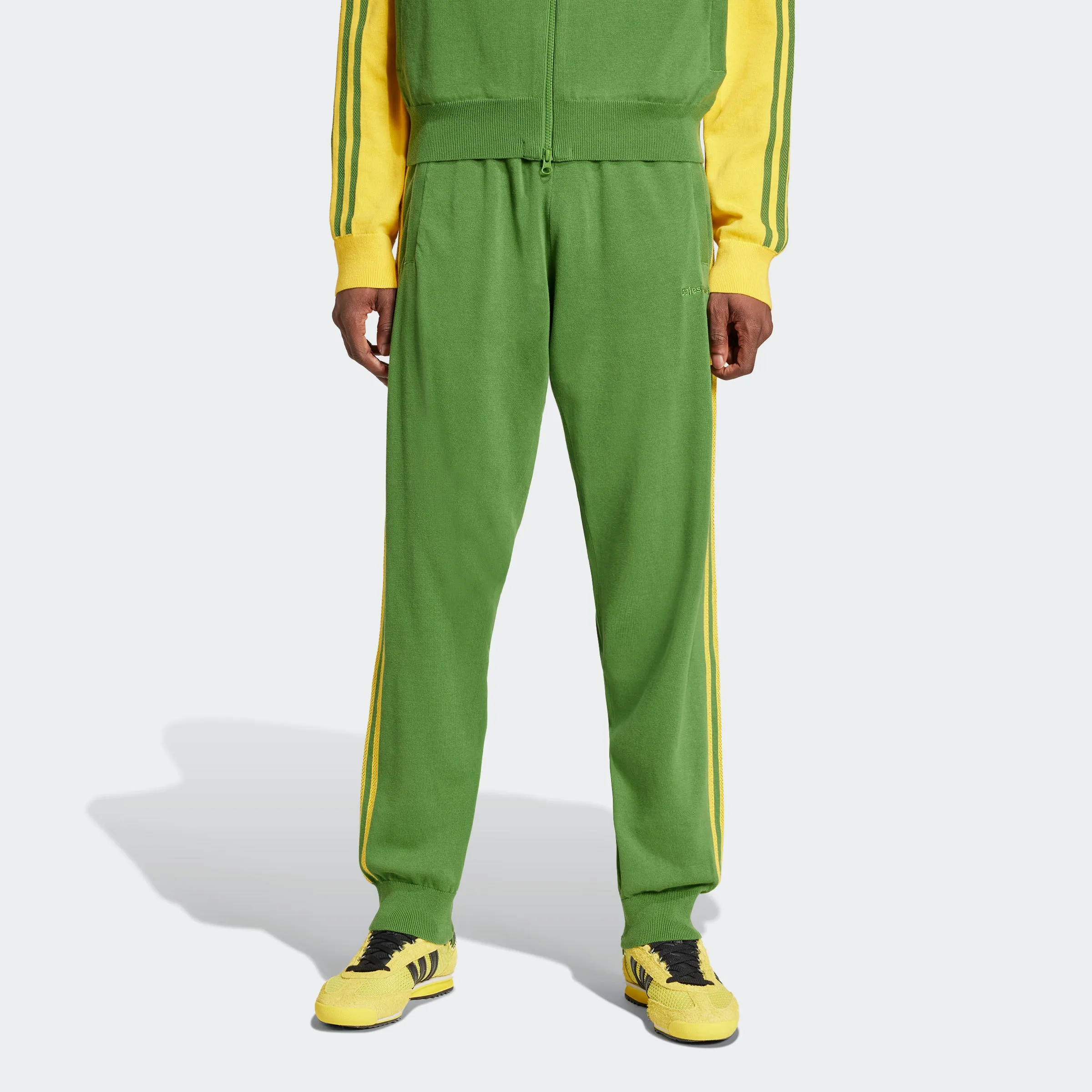 Wales Bonner Knit Track Pants Crew Green / Bold Gold